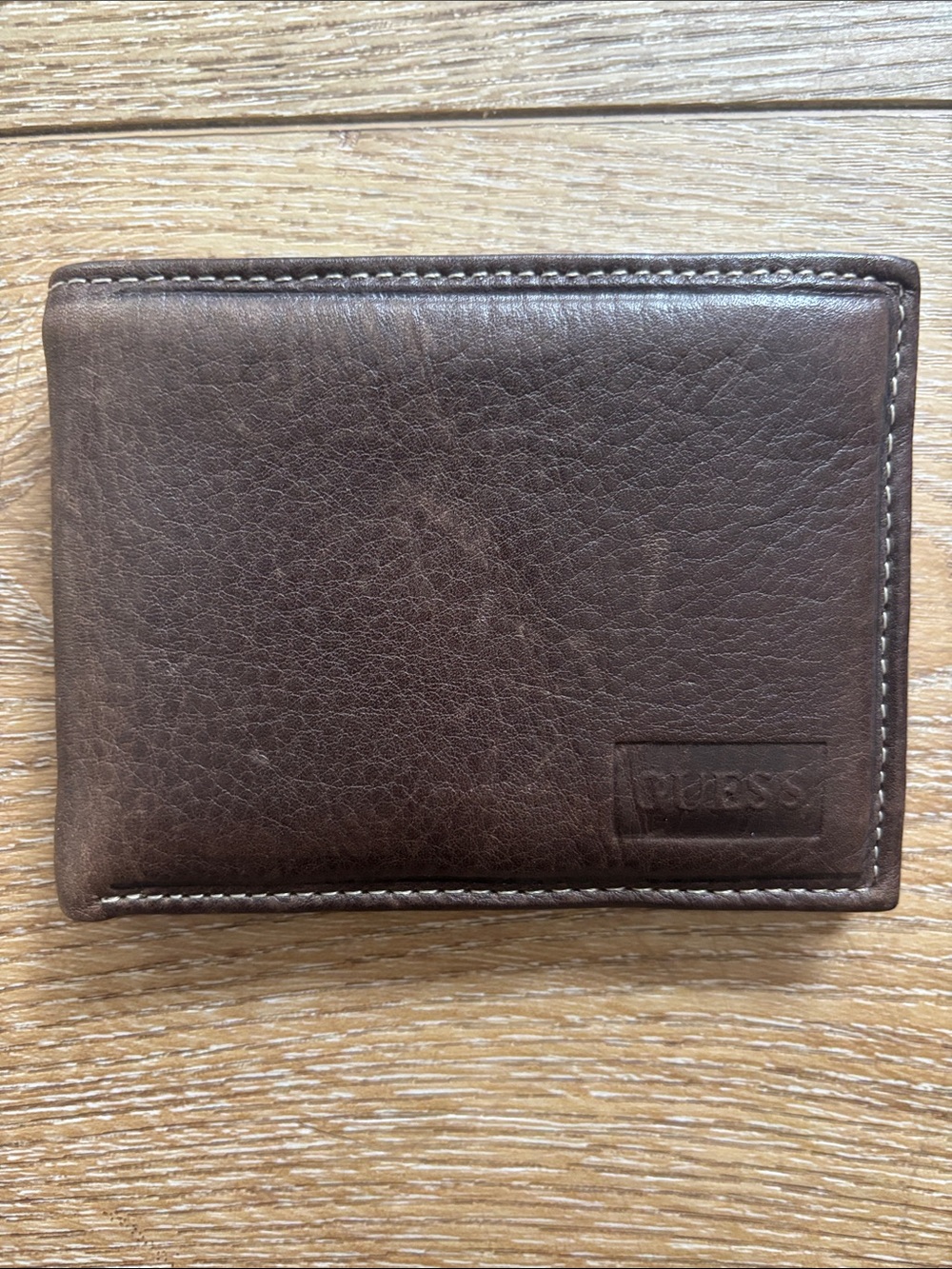 GUESS Men's Dark Brown Leather wallet